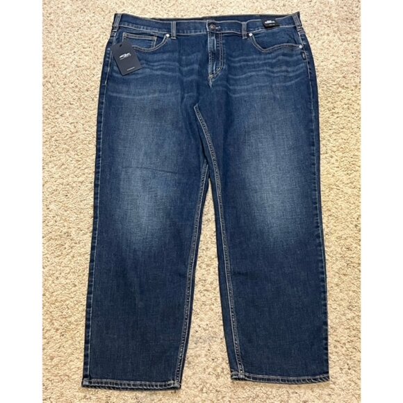 Silver Jeans Co Men Eddie Dark Denim Jeans 42 x 30 Athletic Fit Brand New Tags - Picture 1 of 10